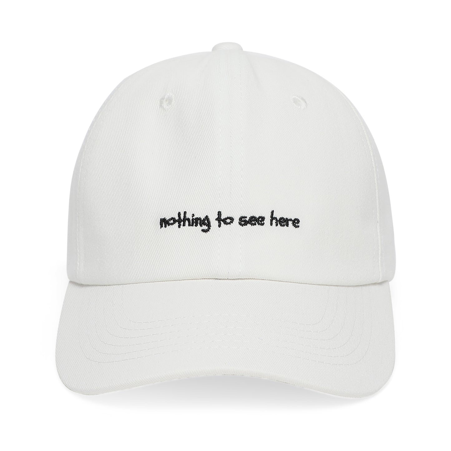 nothing to see here | white | front