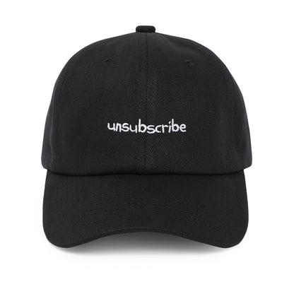 unsubscribe | black | front